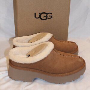 UGG WOMEN'S SUEDE COZY SHEARLING LINED CLOGS‎ CHESTNUT NEW IN BOX!